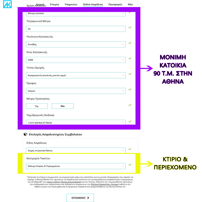 ασφάλεια περιεχομένου σπιτιού και online ασφάλιση κτιρίου και περιεχομένου